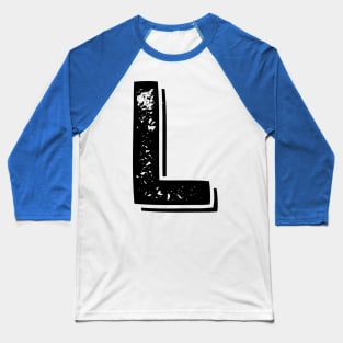 Capital Letter L Name Initial Monogram Baseball T-Shirt